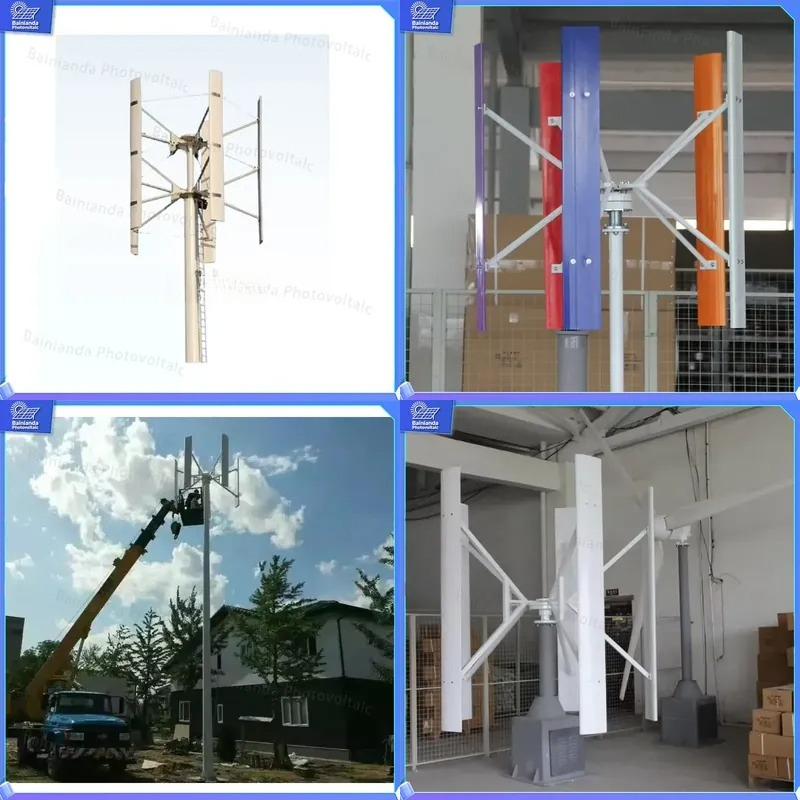 Wind Solar Hybrid Kit - Aerogenerador de Eje Vertical de 500W