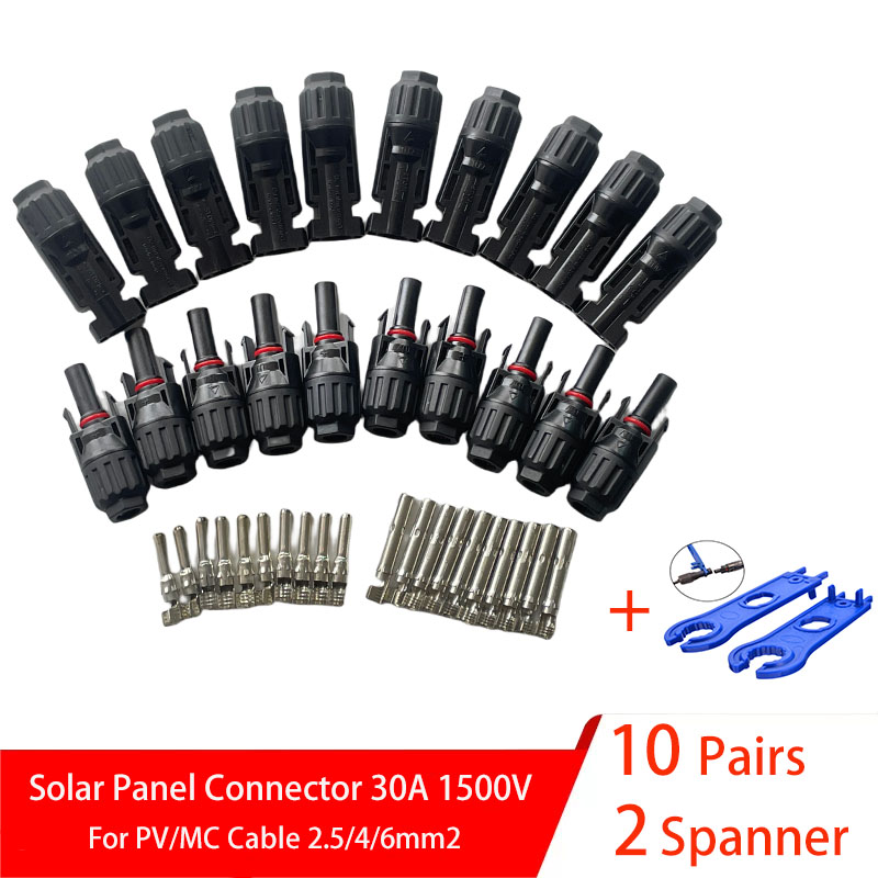 5/10 pares de conectores solar - Solar Cable Mc4 Connector reseña y precio