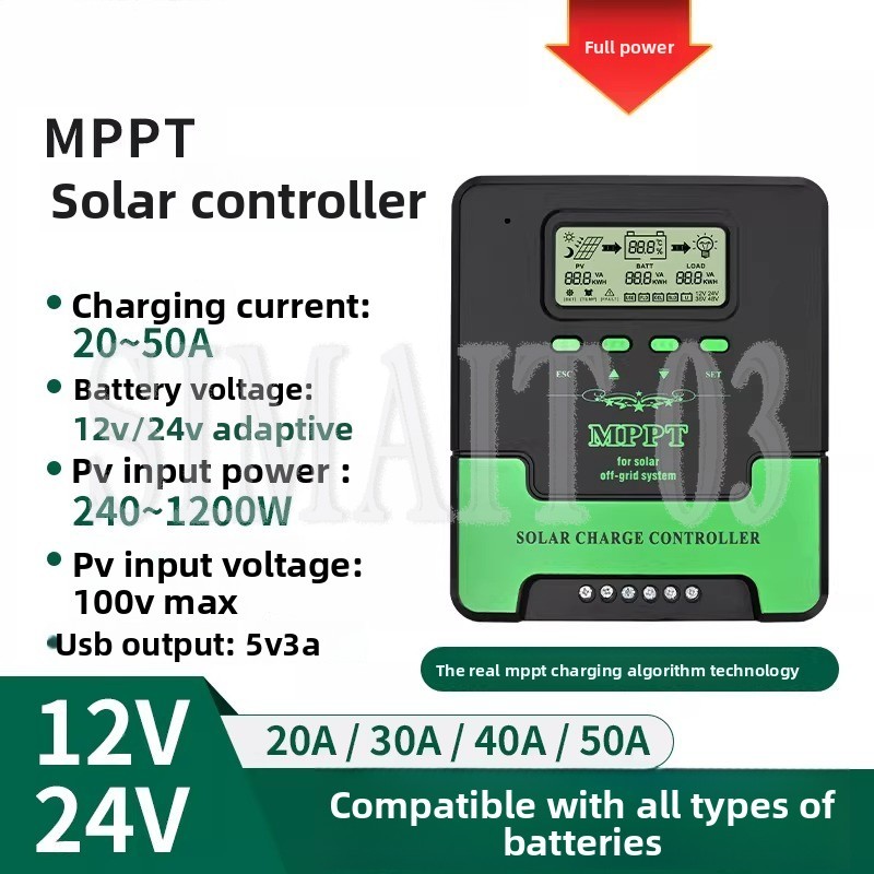 Controlador de Carga Solar MPP - Mppt Charge Controller reseña y precio