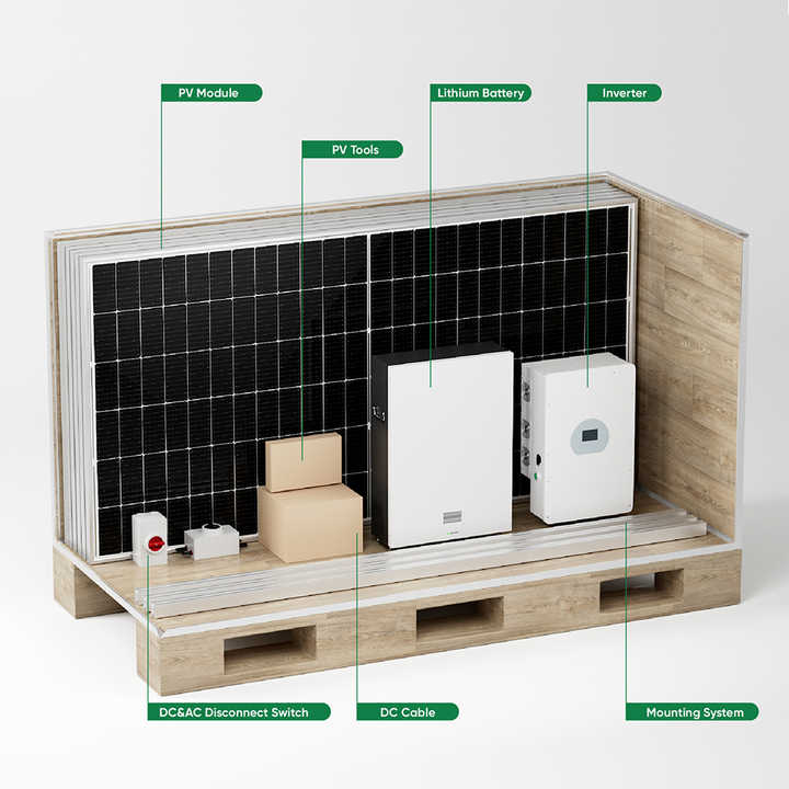 Sistema de Energía Solar Híbri - Solar Panel System 10Kw reseña y precio