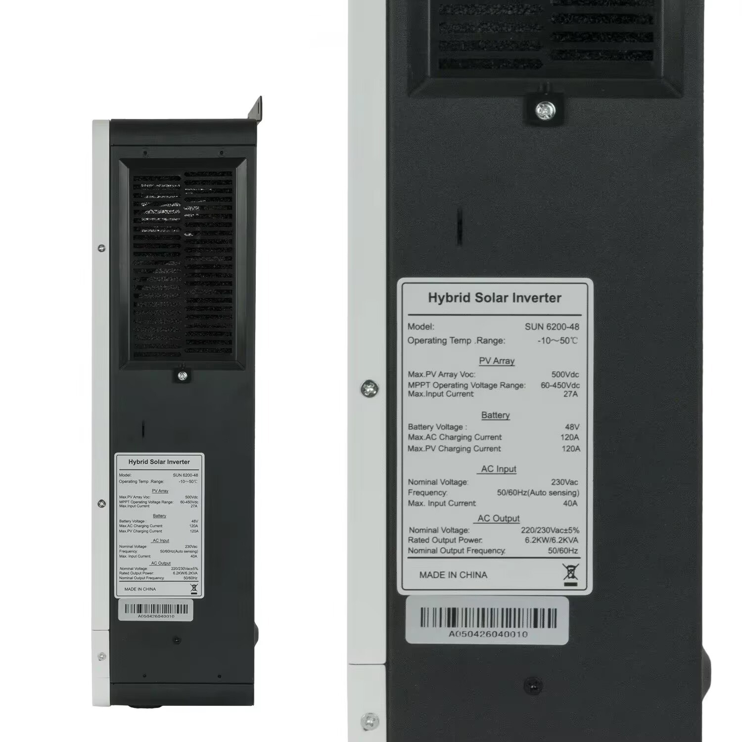 Inversor solar híbrido de 6.2K - Mppt Charge Controller reseña y precio