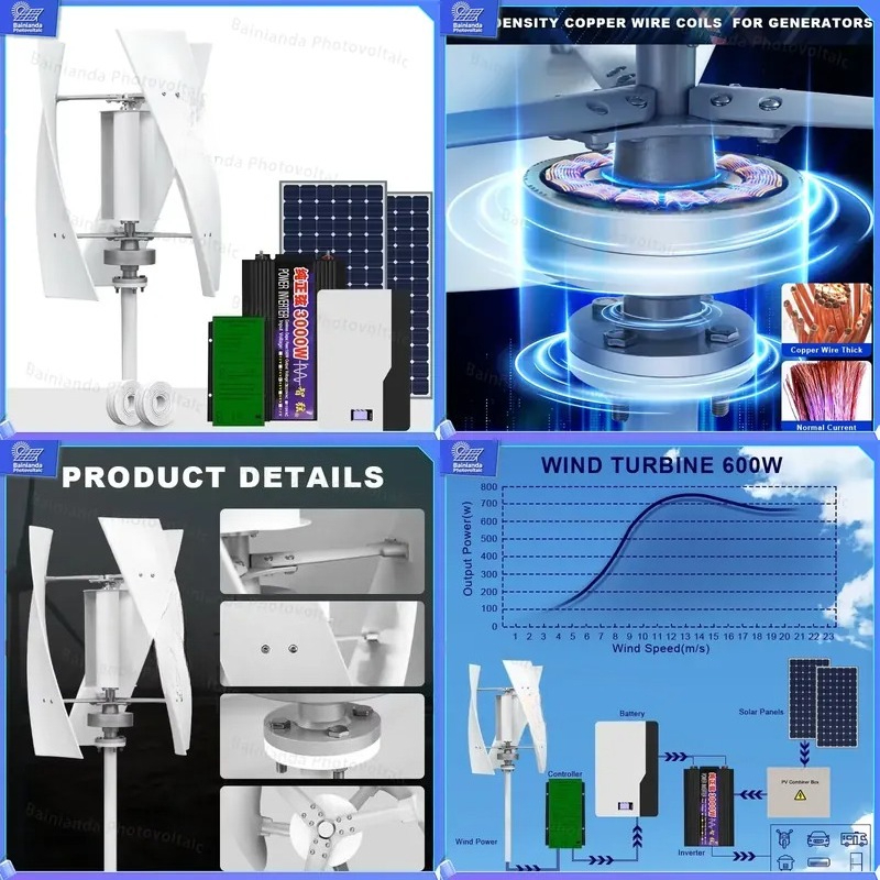 Generador de Turbina Eólica Ve - Wind Solar Hybrid Kit reseña y precio